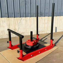 Fitness Weight-Bearing Sled Cart for Youth Physical Endurance, Explosive Power, Lower Limb Training, Lawn Resistance Welding Cart