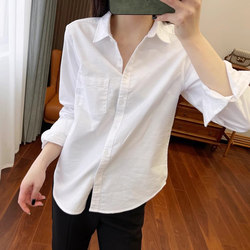 Right-Shoulder Long-Sleeved Shirt for Women, New Spring and Summer Design, Slimming, Versatile, Elegant, Professional Top, Base Shirt