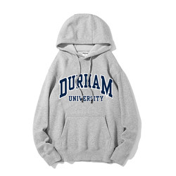 Spring, Autumn and Winter Thin Fleece-Lined Durham University Jacket, Loose-Fitting Student College Style British Sweatshirt