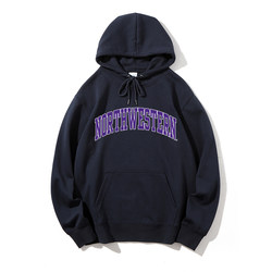 Spring, Autumn and Winter Thin/Velvet Northwestern University Jacket, Velvet School Uniform Sweatshirt for Men and Women