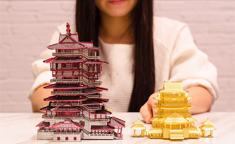 拼酷出品,越王楼拼装模型