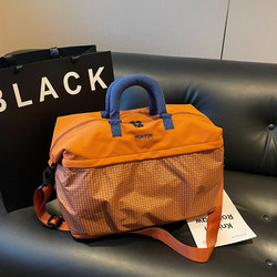 Brown Short-Distance Travel Bag for Women, Large-Capacity Swimming and Fitness Bag, Dry and Wet Separation Yoga Bag, Student Boarding Luggage Bag