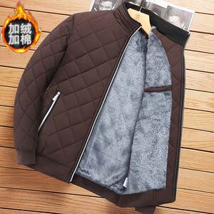 
Winter men's stand-up collar clothing plus velvet and cotton jackets youth casual trendy tops fashionable warm loose short style