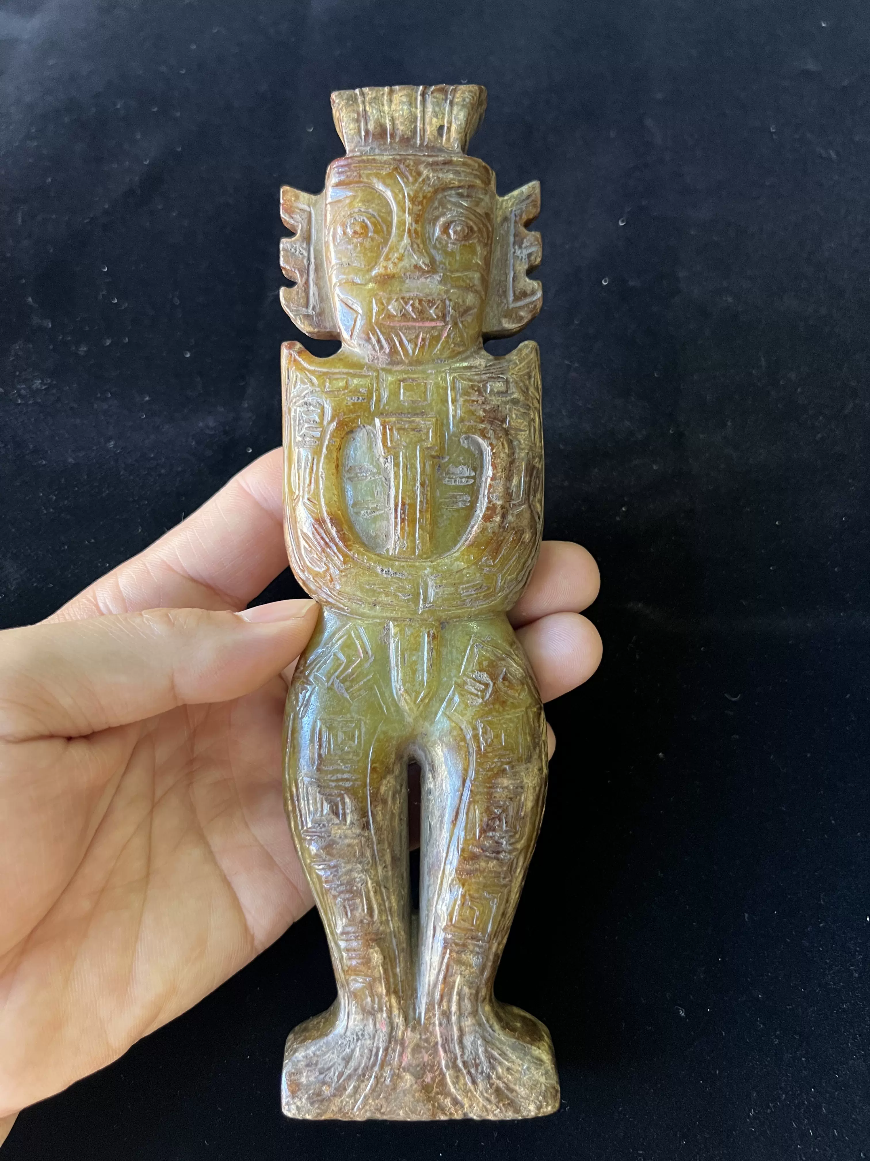 稀有精品】汉代和田白玉双龙凤纹玉佩挂件手饰文玩收藏古玉琉璃