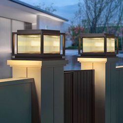 Solar Pillar Lamp, Villa Courtyard Gate Pillar Lamp, Outdoor Gate Pillar Lamp, Rural Gate Lamp, Outdoor Wall Lamp