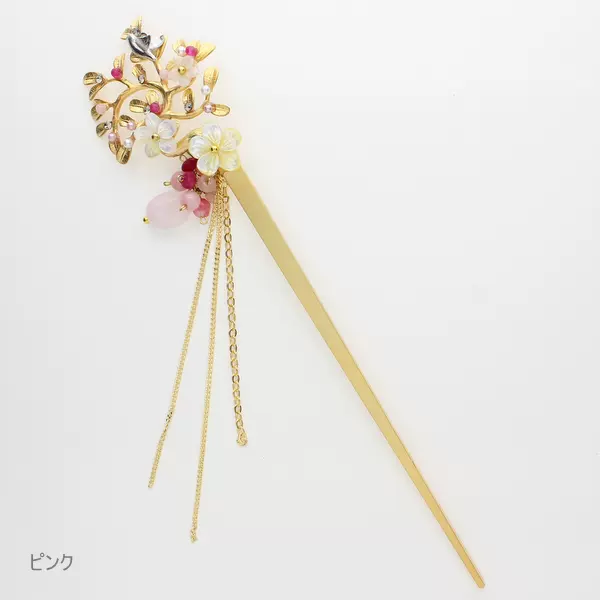 日本代購傳統梅花藝伎花魁髮簪三盛梅花wargo和風飾品簪子直郵-Taobao