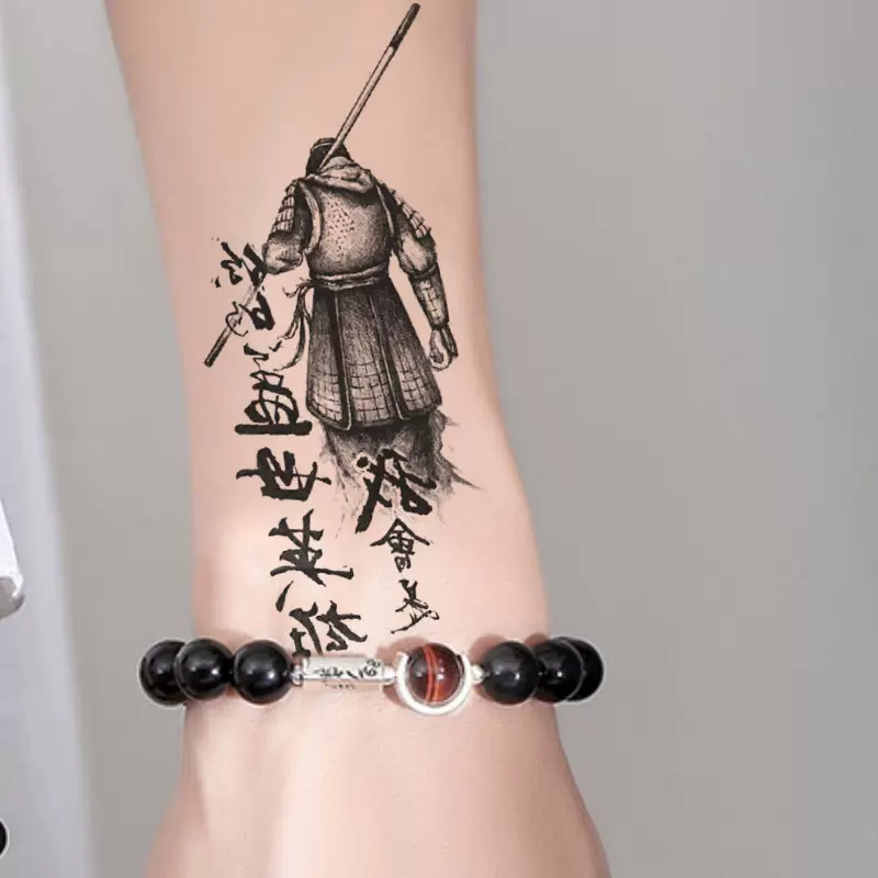 盖世英雄纹身贴防水 女 持久仿真潮男脚踝手臂网红半永久纹身贴纸