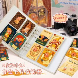 Star-Themed Small Photo Album for Polaroid Photos, Large Capacity, 3inch Three-Section Album, Commemorative Album, Children's Four-Grid Album