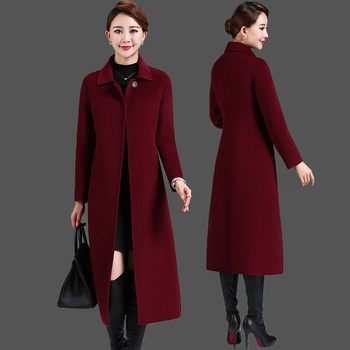 Mom wears double-sided cashmere coat for women
