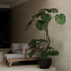 Simulated Green Plants, Indoor Large Monstera Fake Trees, High-End Office Villa Fake Plants, Floor-Standing Potted Plants, Decorative Ornaments