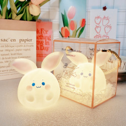 New Rabbit Night Light Bedroom Cute Cartoon Atmosphere Light Children’s Birthday Gifts for Girls Gifts and Souvenirs