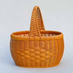 Hand-Woven Rattan-Like Shopping Basket, Egg Basket, Picnic Basket, Fruit Basket, Gift Basket, Handmade Basket for Groceries