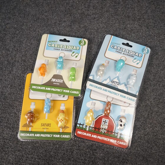 External single cartoon small animal bites a data cable protective cover, universal charging head protection and anti breakage for cable biting device