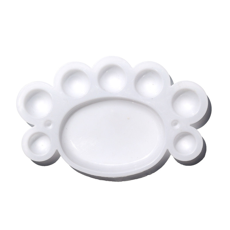 Mini Palette Aquarelle 10 Pièces Palette De Peinture Plastique,Huile Palette De Couleurs Rectangulaire Avec 6 Puits,Aquarelle Palette De Mélange Pour Enfant Adulte Peintre Blanc Palette En Plastique