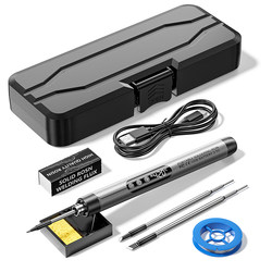 New DIY Repair Welding Portable Digital Display Adjustable Temperature Wireless USB Rechargeable Soldering Iron with Built-In Led Light