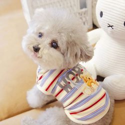 Pet Cat, Bichon, Small Dog, Teddy Dog Clothes, Autumn and Winter Clothing, Spring and Summer Clothing, Thin Vest, Colorful Stripes, Bear