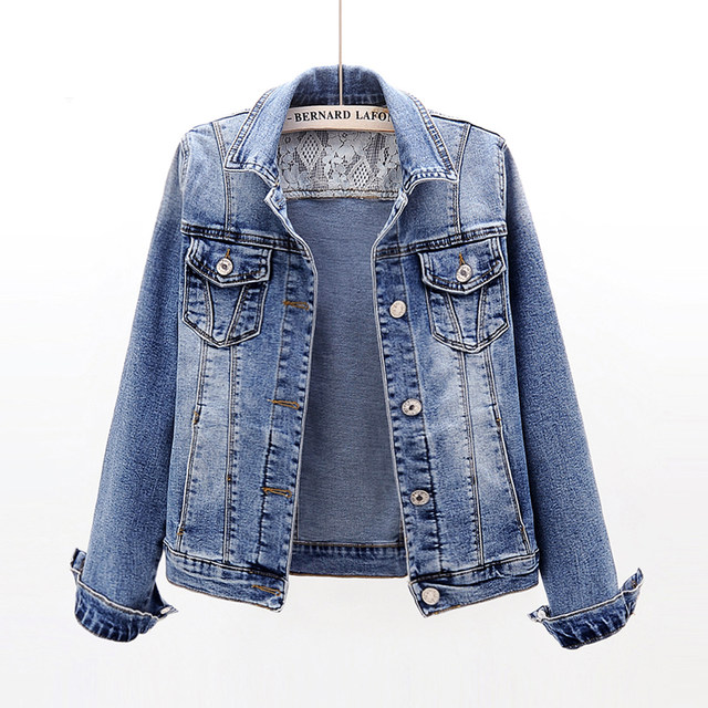 2024 Spring New Korean Style Versatile Slim Fit Stretch Denim Jacket ...