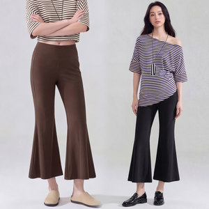 
Large size maternity pants that do not tighten the belly during pregnancy and small people bell bottoms summer thin elastic casual leggings 200*0.5kg