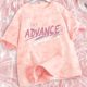 Student short-sleeved T-shirt for women in summer loose tie-dye pink half-sleeved 2025 new design top niche