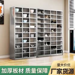 Stainless Steel Doorless Cupboard, Multi-Compartment Lunch Box Cabinet for Employees, School Canteen, Company Restaurant, Cutlery and Plate Storage Cabinet