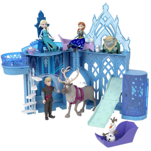 [Self -employed] Barbie Disani Bingxue Castle Set Movie Movie and Snowbao Passing Domestic Toy Gift
