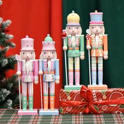 New in Stock Macaron Series Candy Nutcracker Wholesale Creative Home Decor Nutcracker Soldier Decorative Puppet