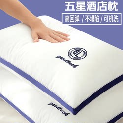 Hotel Pillow Core, Cervical Spine Protection, Sleep Aid Pillow Core, a Pair for Home Use, Non-Collapse, Washable, Adult Full Head Set