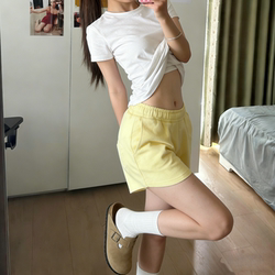 Pure Cotton American-Style High-Waisted Shorts for Women, Summer Loose Casual Versatile Outerwear, Petite A-Line Wide-Leg Hot Pants