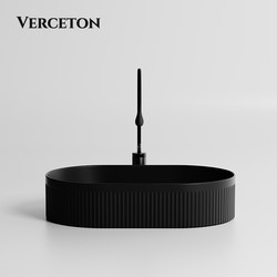 Minimalist Matte Black Art Countertop Basin, High-End Ceramic Washbasin, Single Basin for Bathroom, Face Washing and Grooming Basin