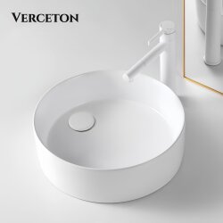 Round Countertop Basin Side Drain Ceramic Square Wash Basin Single Basin Rear Balcony Washing Machine Partial Hole Wash Basin