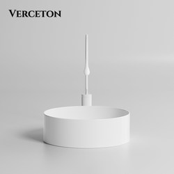 Balcony Round Countertop Basin, Household Washbasin, Single Basin, Bathroom Ceramic Integrated Washbasin, Toilet Washbasin