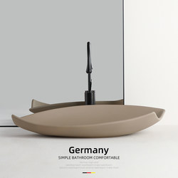 Large Creative Bathroom Washbasin for Hotel, Countertop Basin, Nordic Ceramic Balcony Basin, Washbasin for Home Use