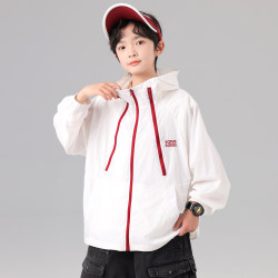 Boys' Summer Sun Protection Jacket 2026 New Model for Older Children, Summer Boys' Thin Breathable Quick-Dry Sun Protection Clothing