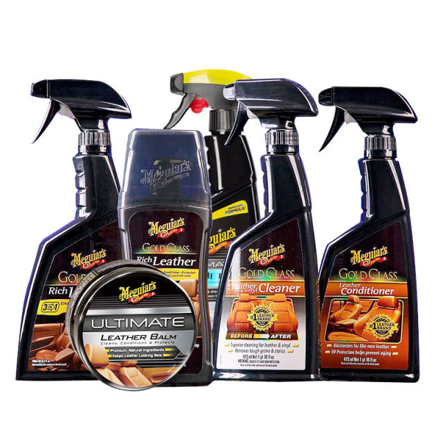 Meguiar car leather seat repair and renovation cleaning leather