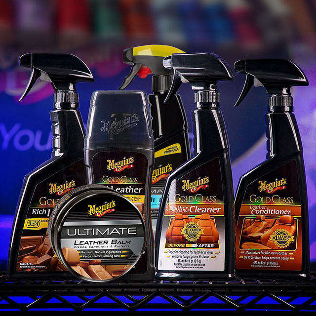 Meguiar car leather seat repair and renovation cleaning leather