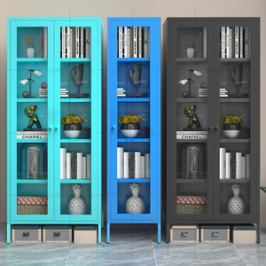 
Office glass door bookcase file cabinet display cabinet bedroom iron wardrobe staff locker balcony storage cabinet