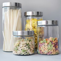 Household glass bottle with lid storage sealed jar Food grade tea tank storage tank Grain box storage tank Small jar