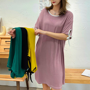 
Modal dress for women's summer large size loose high waist slim and fat mm base skirt thin mid-length skirt