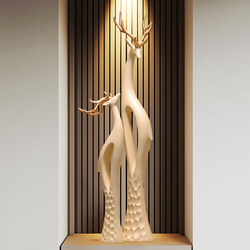 Creative Home Decor Couple Deer Entrance Hall Ornaments High-End and Elegant Home Decoration for Living Room Tv Cabinet Tall Decoration