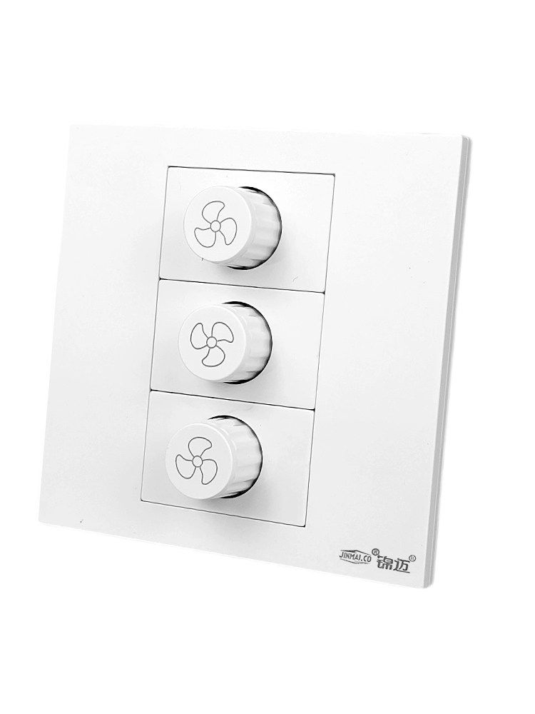 Jinmai 86 Type Ceiling Fan Speed Regulator - 3 Speed Control Switch