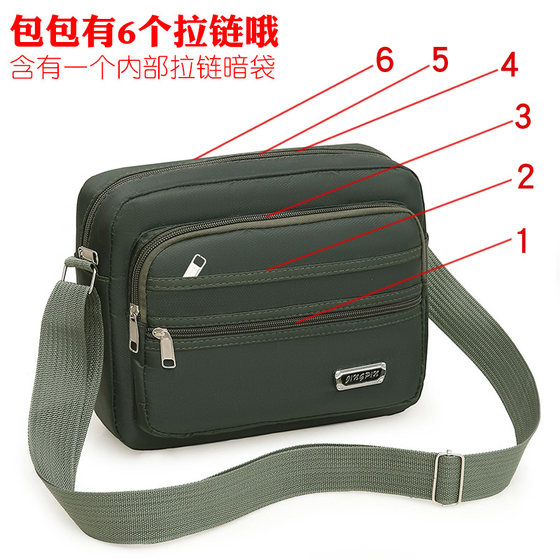 
New men's bag shoulder bag waterproof wear-resistant backpack multi-pocket business bag business casual men's crossbody bag