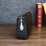 Сумка с петлей на руку, вместительная и большая маленькая сумка клатч, Таиланд, крокодил, из натуральной кожи