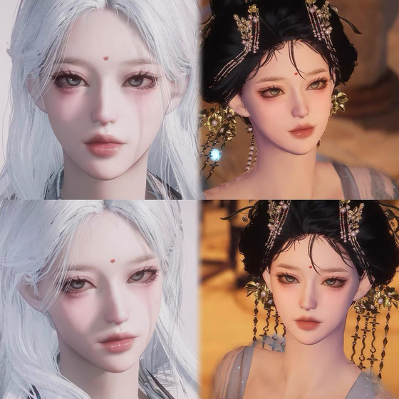 
Watching from the wall, Xiaoyu Weiwei, Yanyun sixteen-tone end-game mobile game, universal female pinching face, universal for all sects