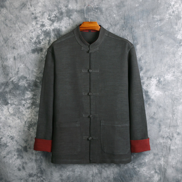 Disberg men's cotton and linen jackets, linen jackets, Chinese style ...