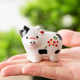 Ceramic mini cow ornaments, home decoration ornaments, good luck and fortune, calf ornaments, bonsai gardening flower pets