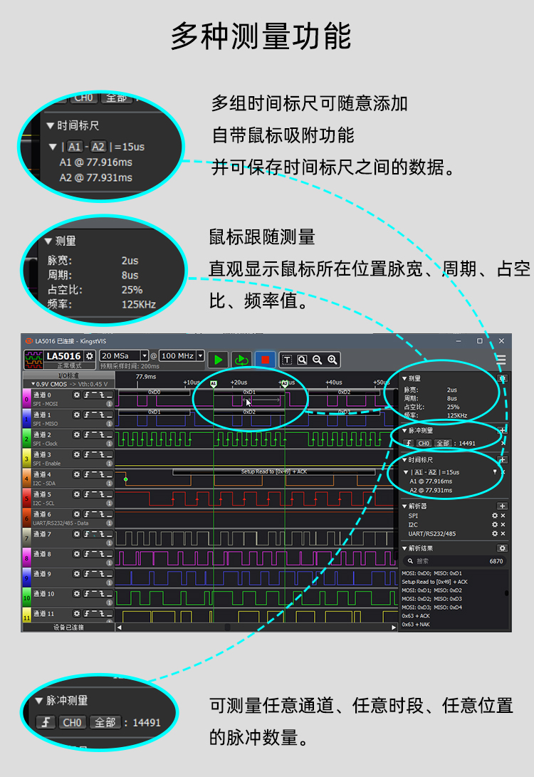 200m logic analyzer kingst16 channel Kingst Logic Analyzer