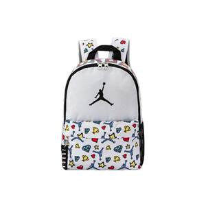 
Jordan Nike AJ Backpack Graffiti Flying Students School Bag Children Small Backpack White DZ3755