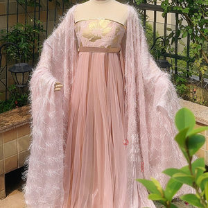 
Gegejian Original [Hehuan] Pink Hanfu Film and Television Style Tailored Myrobalan Skirt Tang Style Restored TV Series Princess