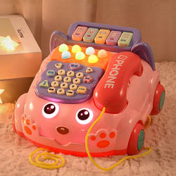 Children's Telephone Simulation Landline Toy Infant Early Education Educational Multifunctional Music Electronic Keyboard for Boys and Girls Singing
