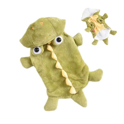 Dog Crocodile Transformation Costume Thickened Pet Clothing for Small and Medium-Sized Dogs Autumn and Winter Cotton Sweatshirt Jacket Cat Trendy Clothes